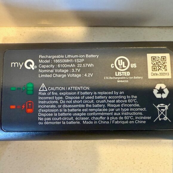 MyQ Smart Garage Door Video Keypad, Wide-Angle Camera, EXTRA OEM BATTERY, White - Picture 4 of 5